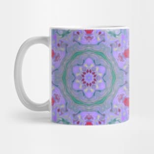 Psychedelic Hippie Flower Blue Purple and Red Mug